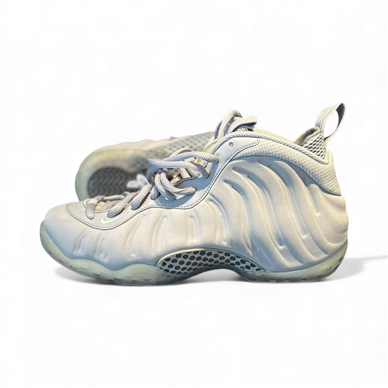 “Grey Suede” Foamposites 575420 007 Nike Air Foamposite One Wolf Grey Suede [USED  main image 4