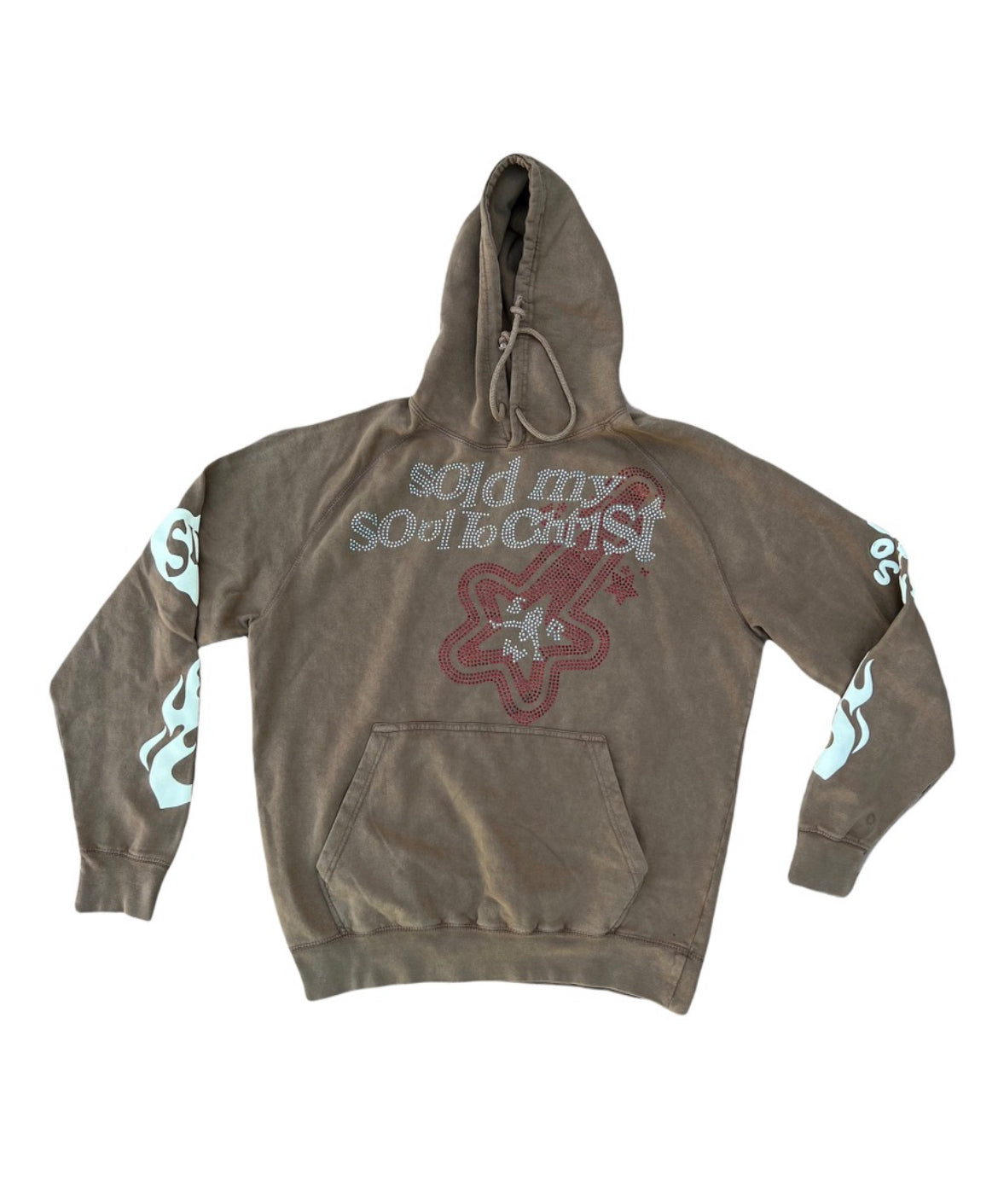 Sold My Soul To Christ Hoodie Vintage Brown