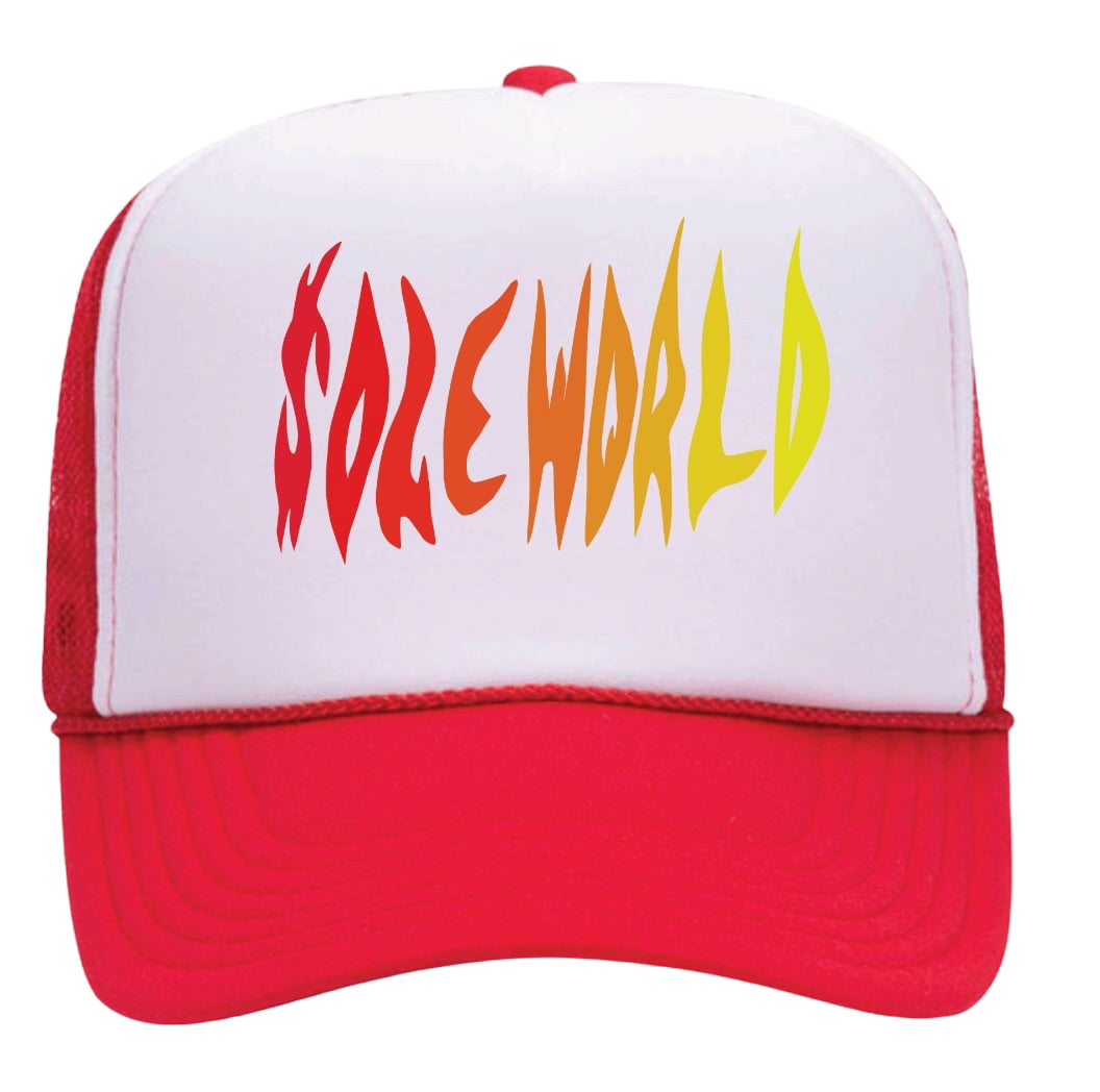 SW FIRE FLAMES TRUCKER HAT