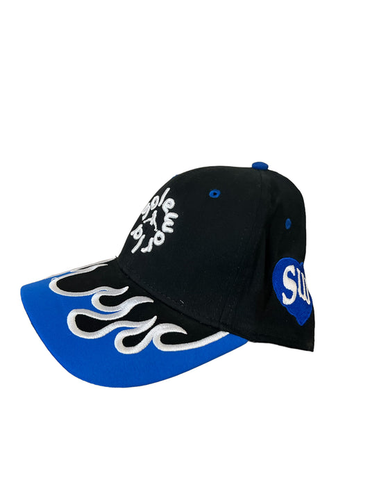 Limited Sole World Blue Flames Hat