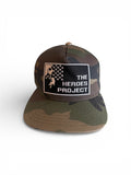 Chrome Heart The Heroes Project Green Camo Trucker Hat