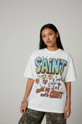 Saint Sold My Soul To Christ Oversized Tee