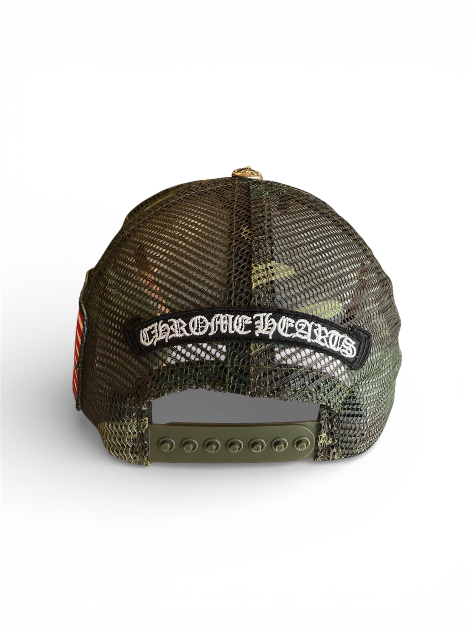 Chrome Heart The Heroes Project Green Camo Trucker Hat