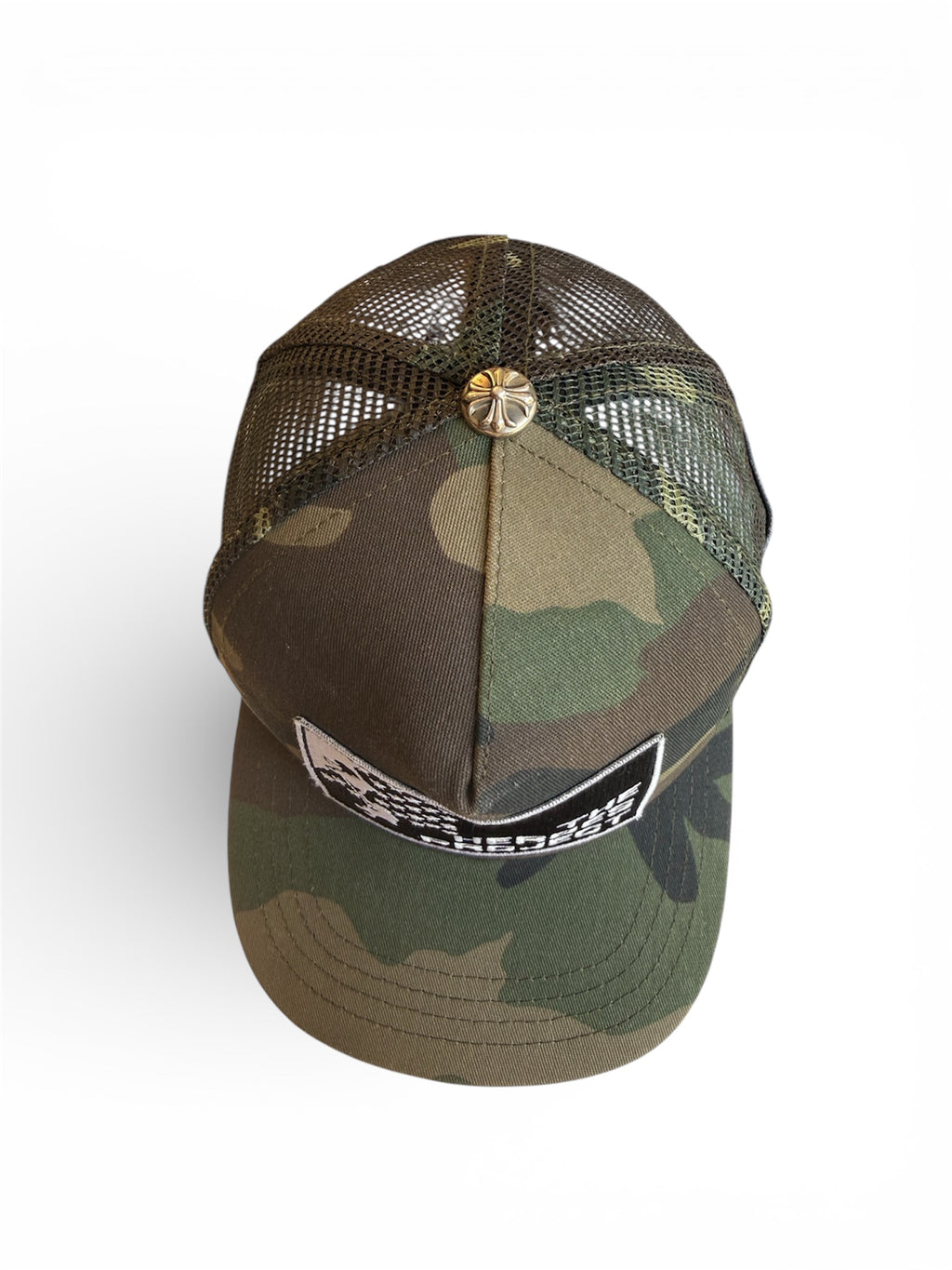 Chrome Heart The Heroes Project Green Camo Trucker Hat