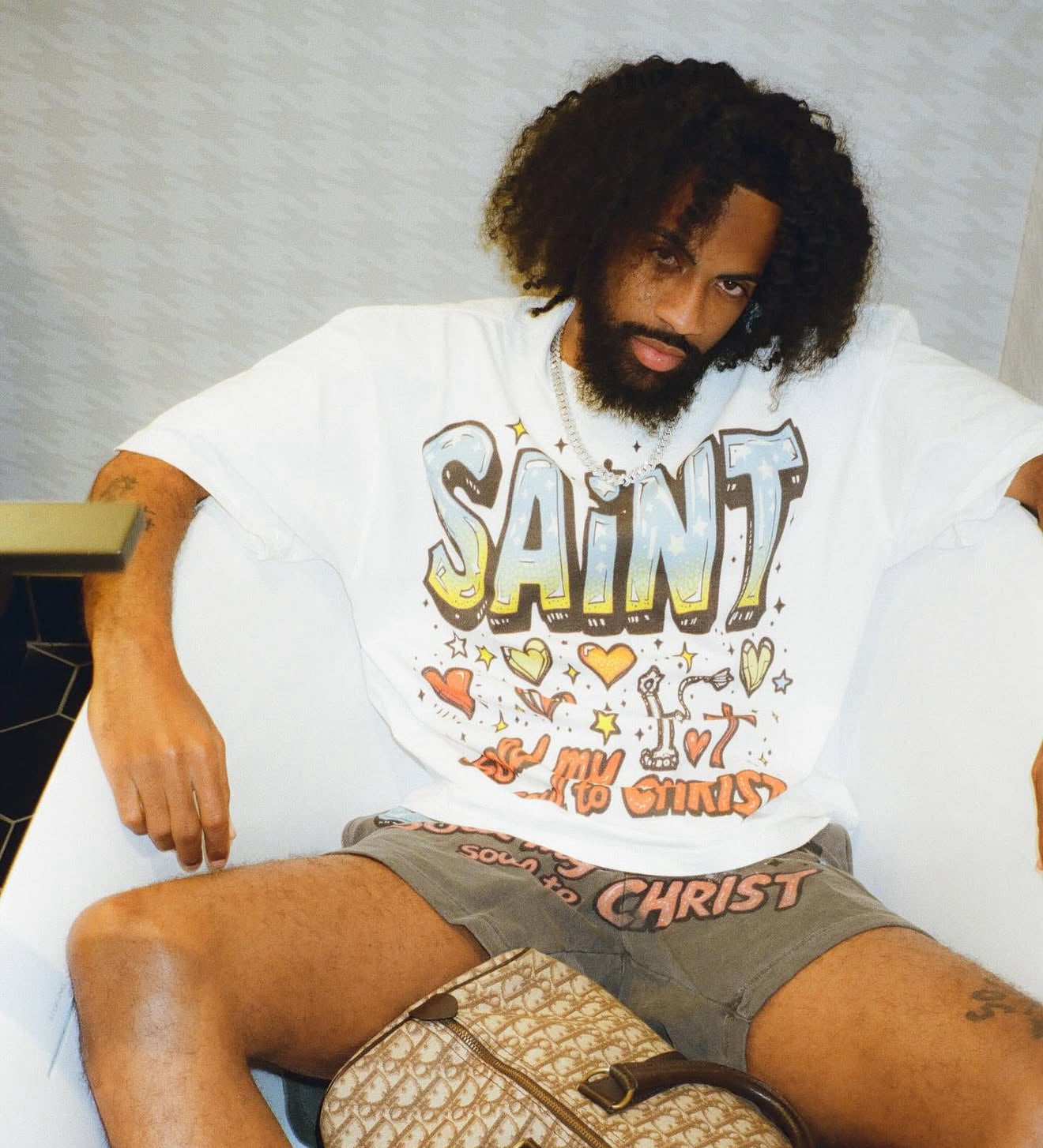 Saint Sold My Soul To Christ Oversized Tee