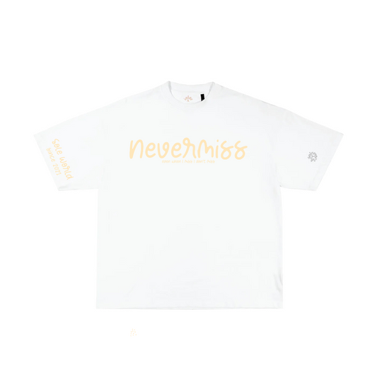 Nevermiss “Don’t Miss” White Tee